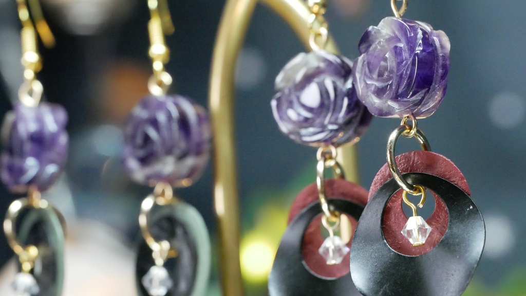 【プラネテス】アメジストローズのピアス