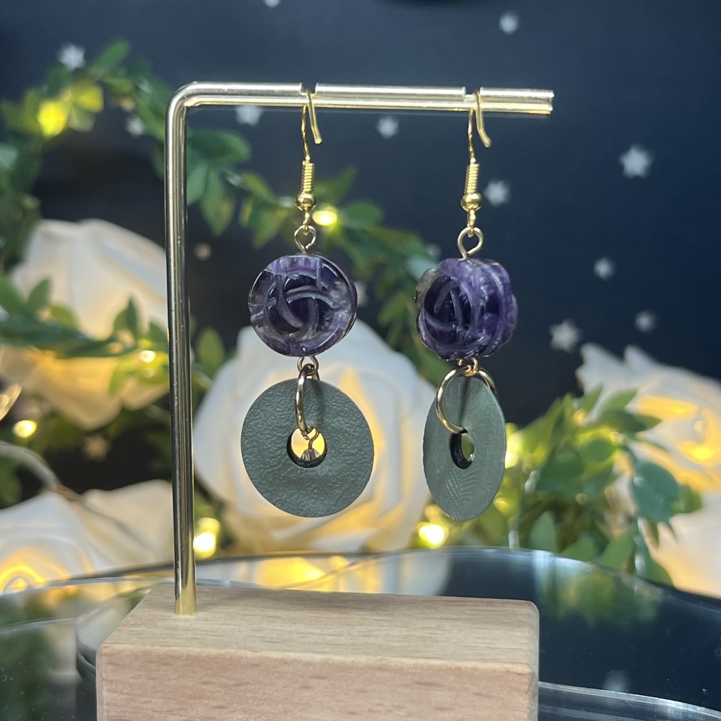 【プラネテス】アメジストローズのピアス