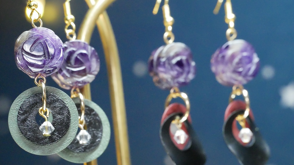 【プラネテス】アメジストローズのピアス