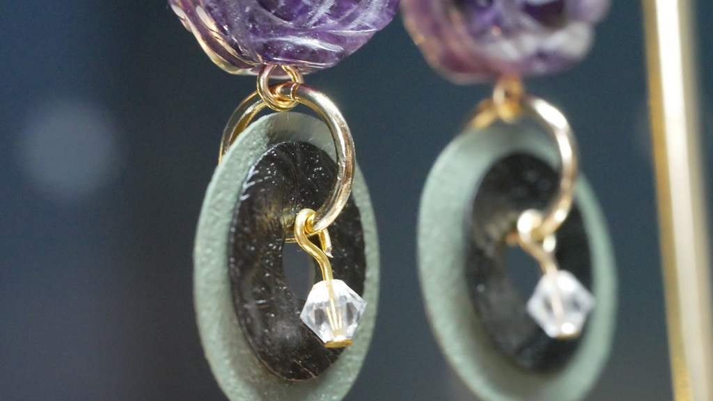 【プラネテス】アメジストローズのピアス