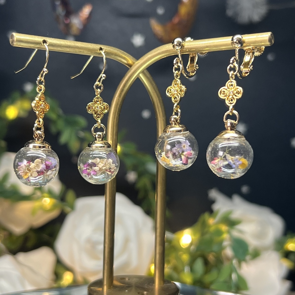 【マイガーデン】ガラスドームのみみかざりA