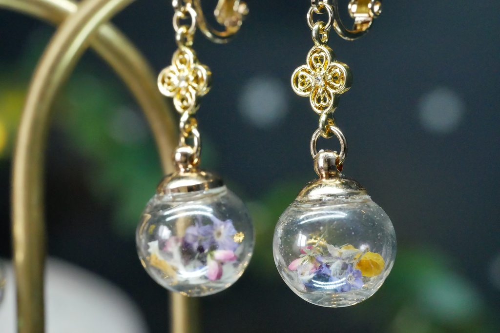 【マイガーデン】ガラスドームのみみかざりA