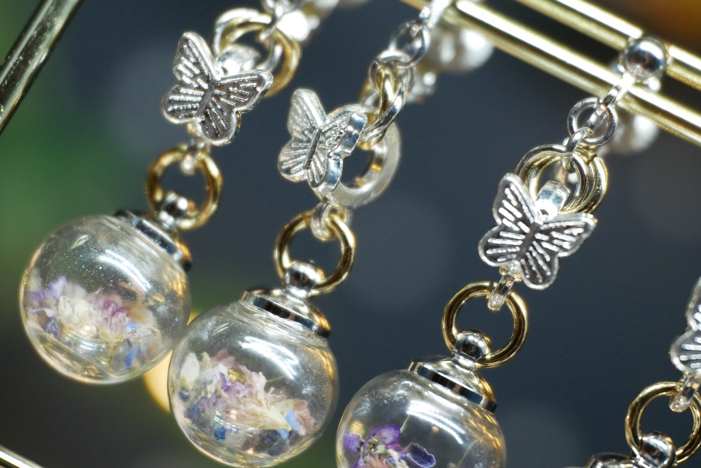 【マイガーデン】ガラスドームのみみかざりB