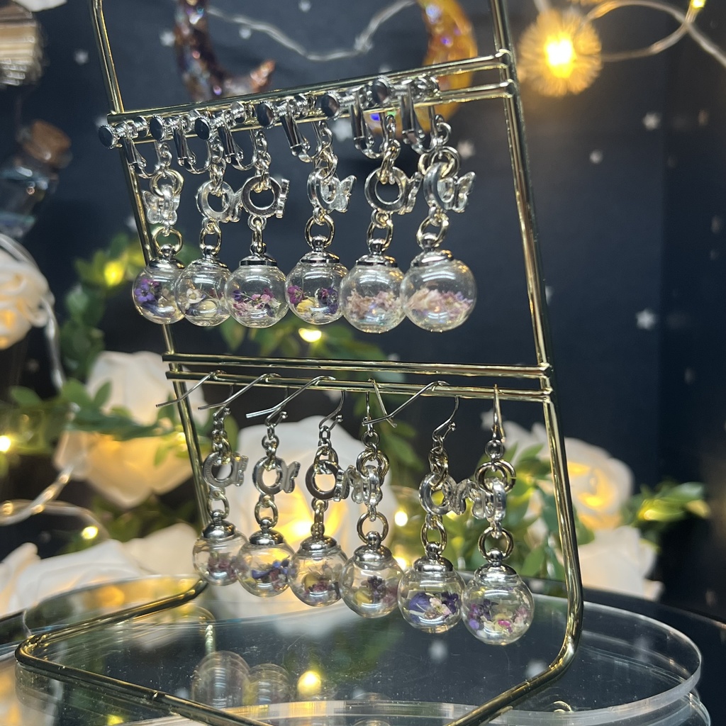 【マイガーデン】ガラスドームのみみかざりB