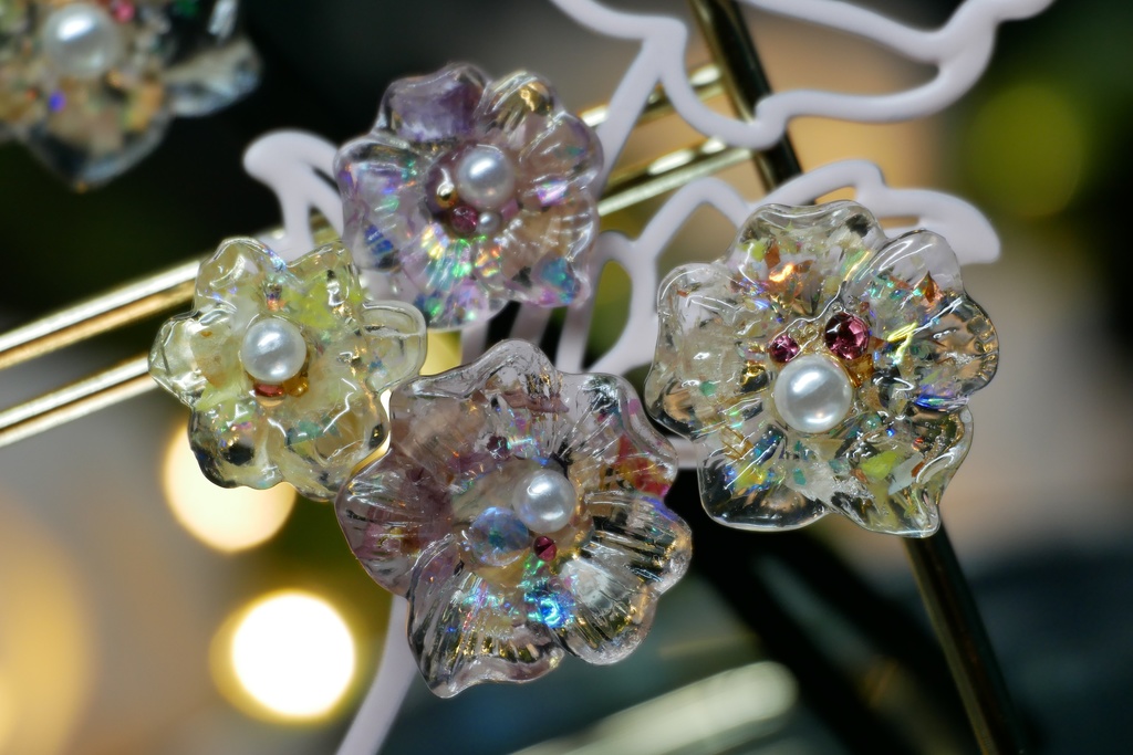 【NorthernLights】お花のマグネット4個セット