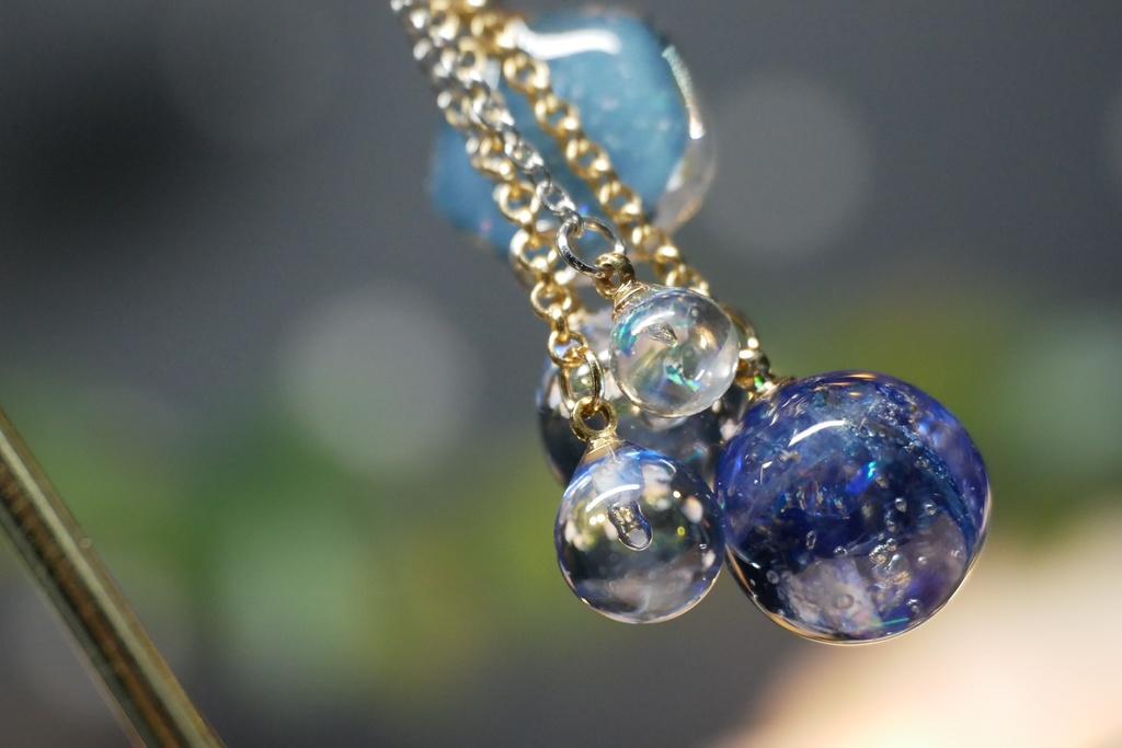 【みずのせかい】旅するクラゲのバッグチャーム