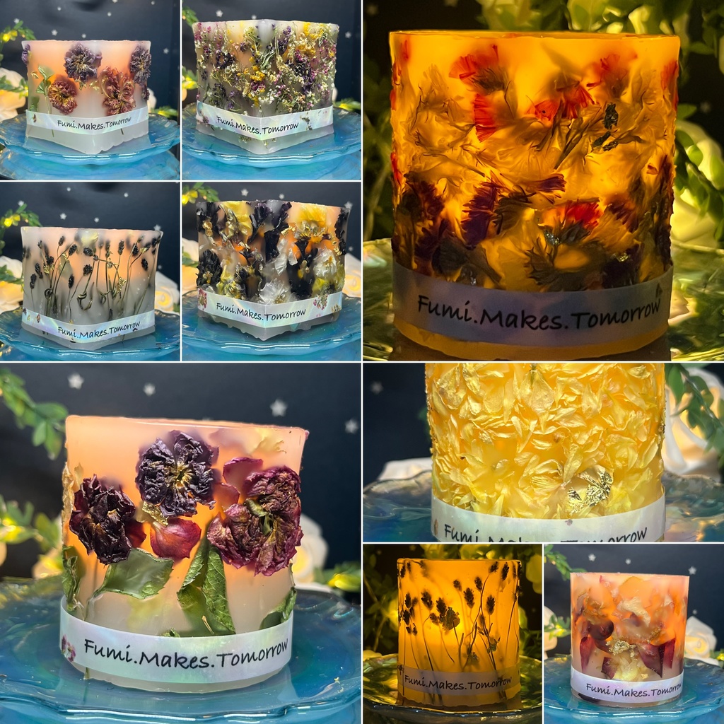 【マイガーデン】LEDキャンドル専用ボタニカルランタン -2025summer-