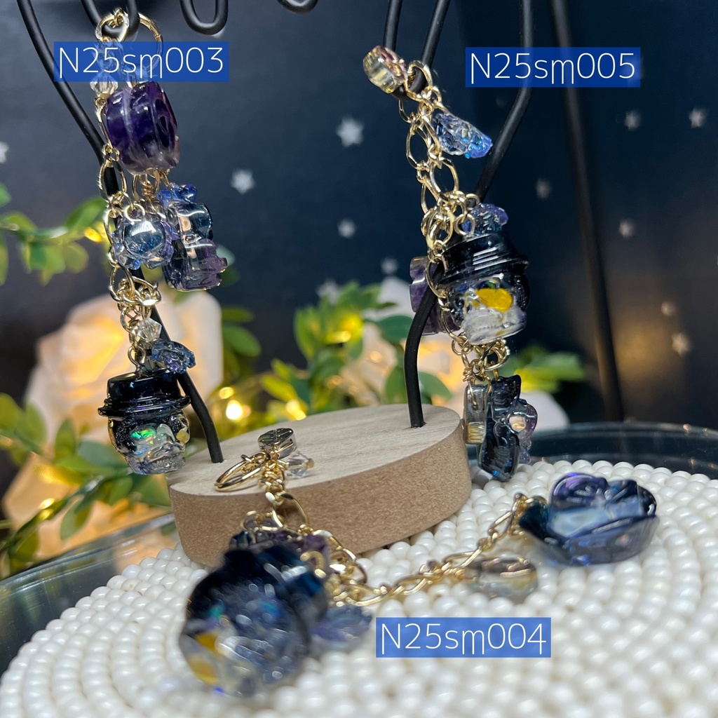 【Northern Lights】薔薇スカル ピアス バッグチャーム