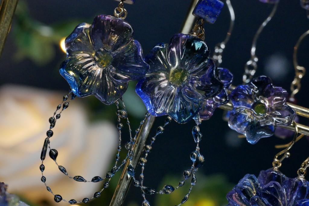 【Northern Lights】クリスタルフラワー ピアス&イヤリング 〜2025summer〜