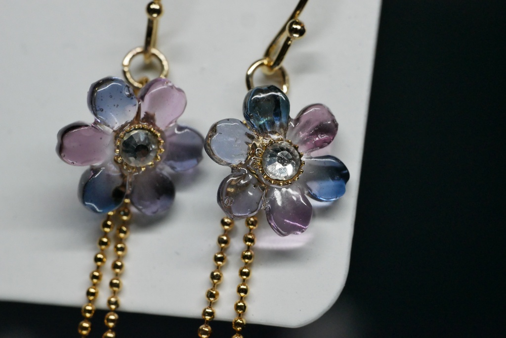 【Northern Lights】クリスタルフラワー ピアス&イヤリング 〜2025summer〜