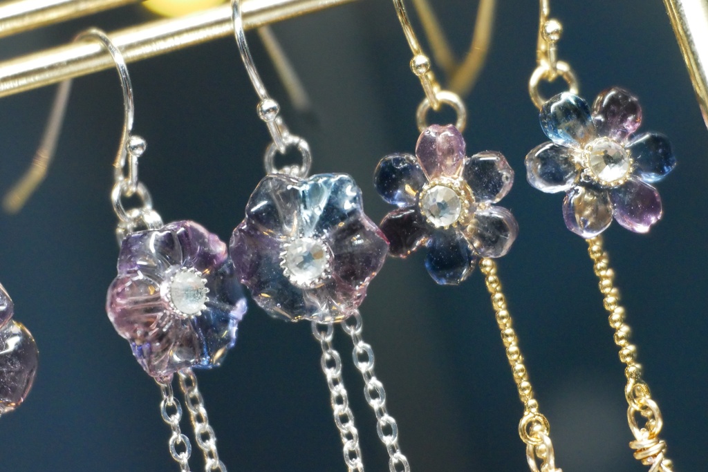 【Northern Lights】クリスタルフラワー ピアス&イヤリング 〜2025summer〜