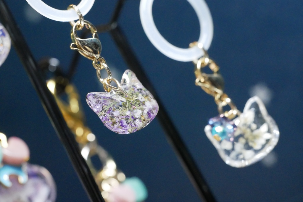 【Northern Lights】花と猫 バッグチャーム&アンブレラマーカー セット 〜2025summer〜