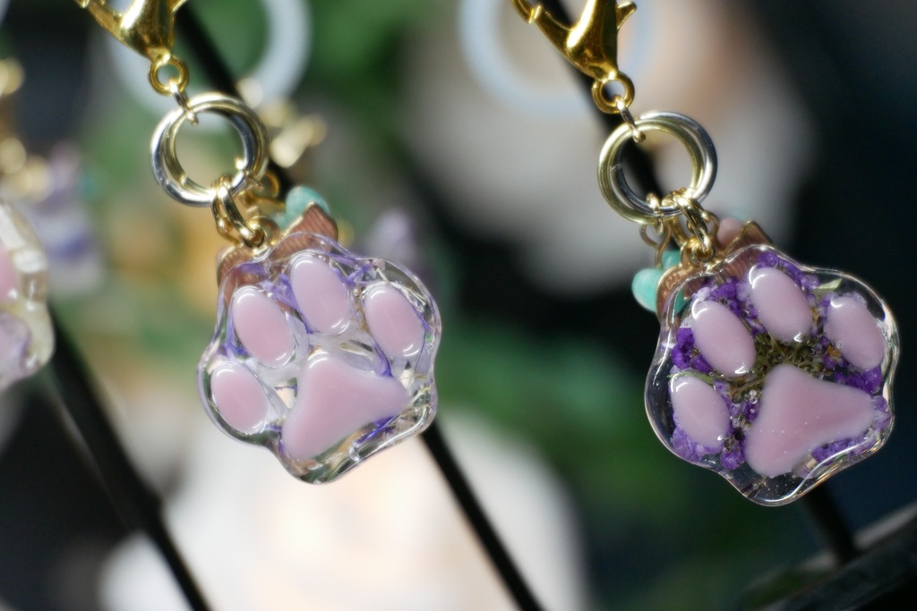 【Northern Lights】花と猫 バッグチャーム&アンブレラマーカー セット 〜2025summer〜