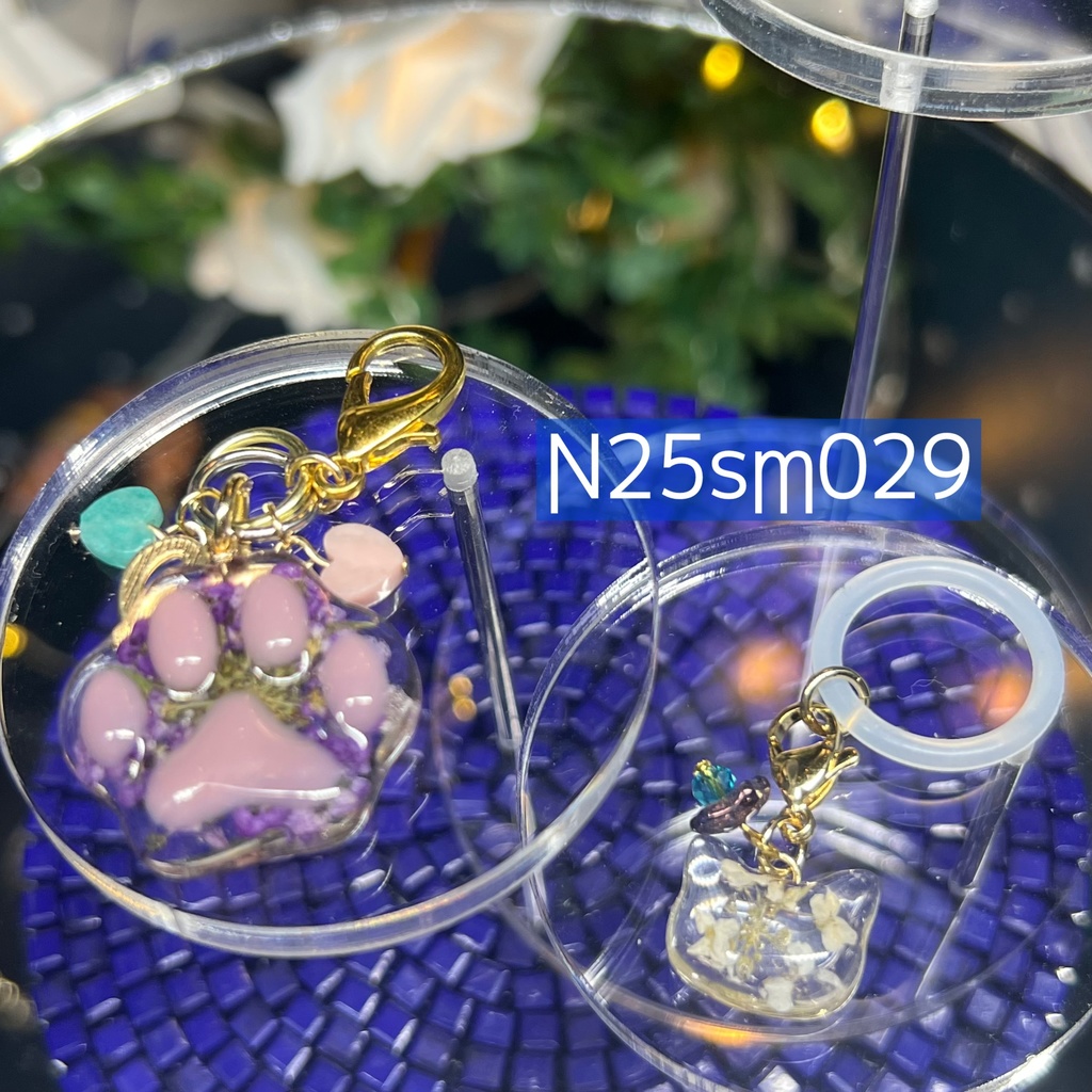 【Northern Lights】花と猫 バッグチャーム&アンブレラマーカー セット 〜2025summer〜