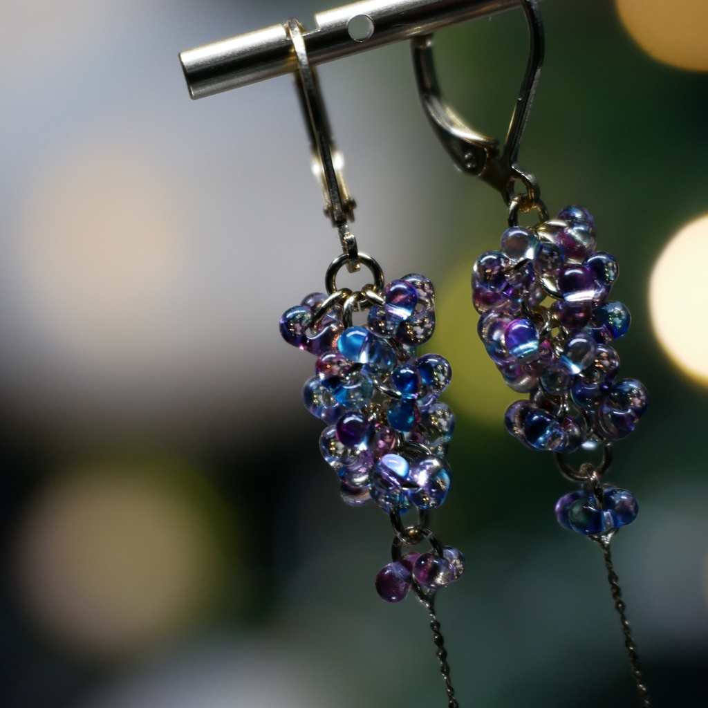 ほしぐものみみかざり ファルファーレガラスビーズ