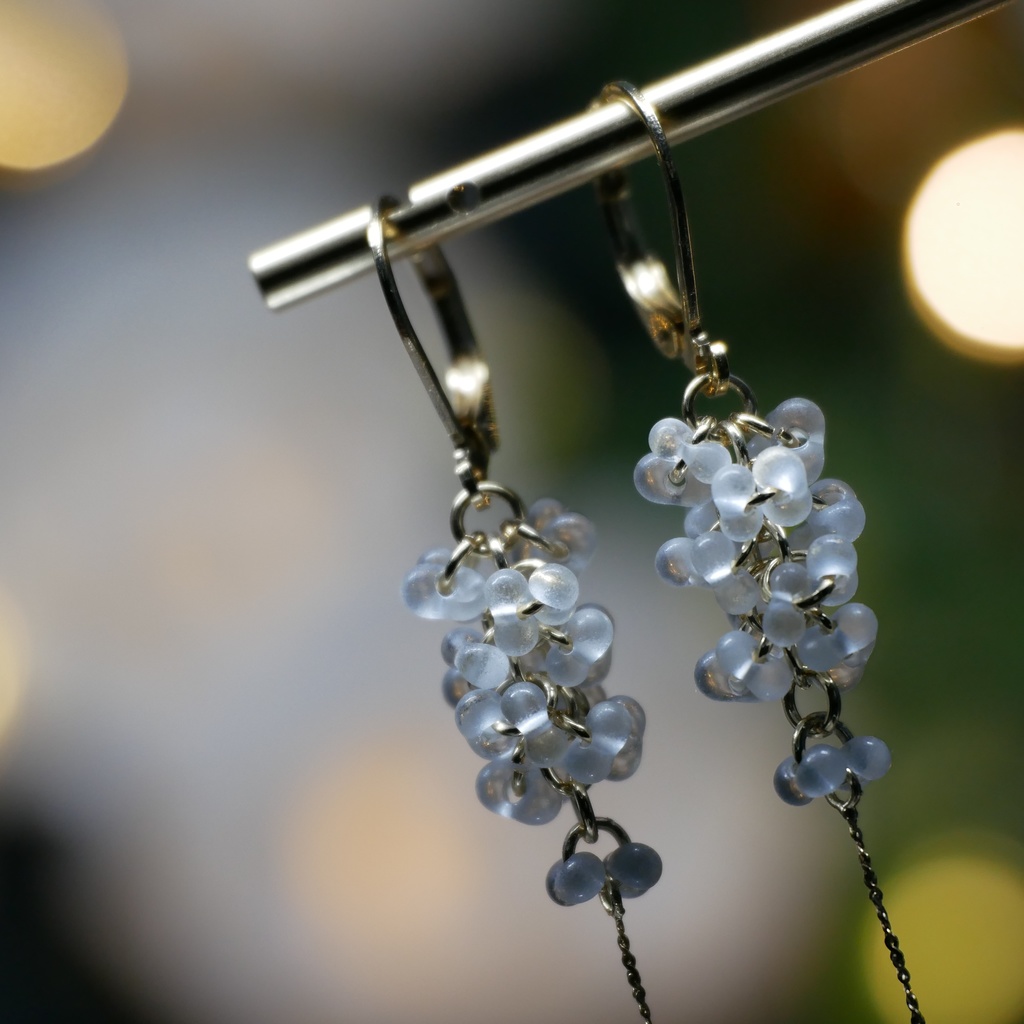 ほしぐものみみかざり ファルファーレガラスビーズ