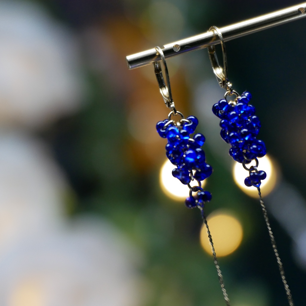 ほしぐものみみかざり ファルファーレガラスビーズ