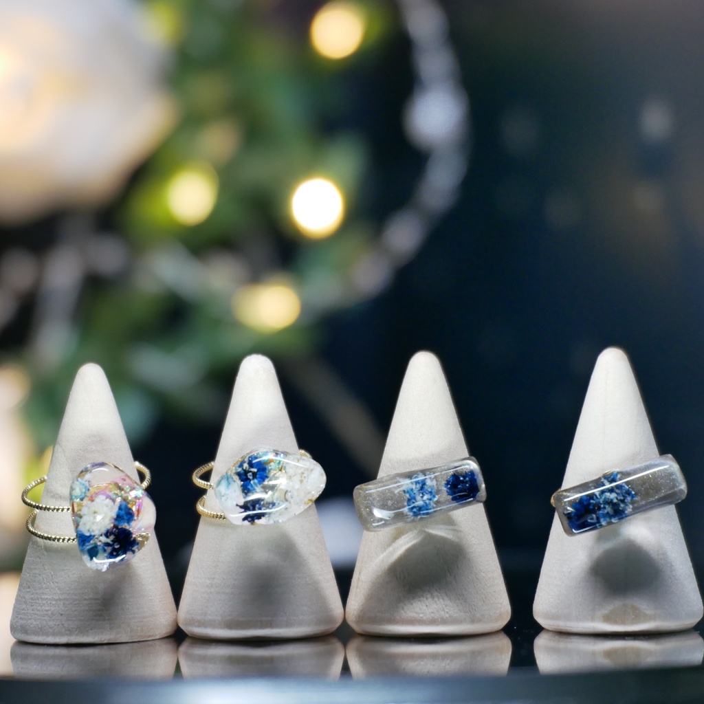 【星を育てる庭】かすみそうのネックレス&リング -2026SP ver.-