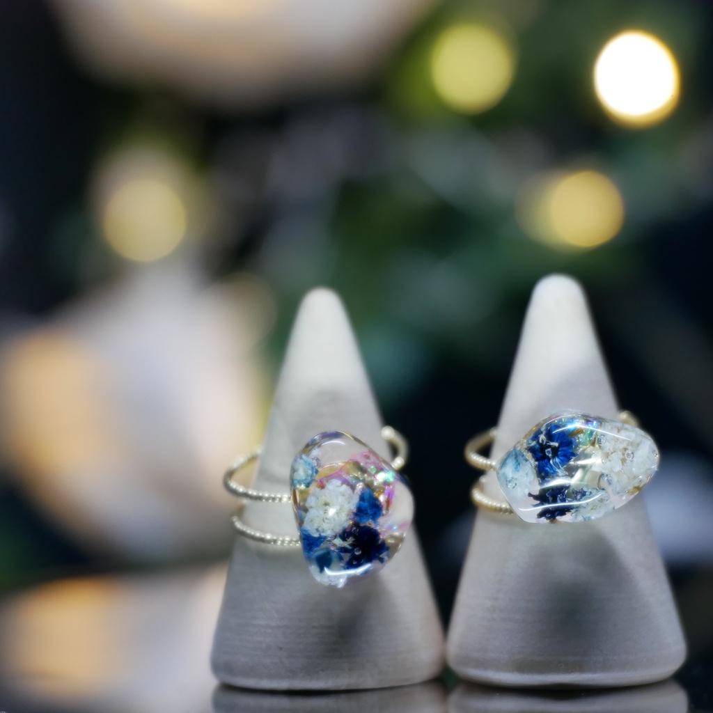 【星を育てる庭】かすみそうのネックレス&リング -2026SP ver.-