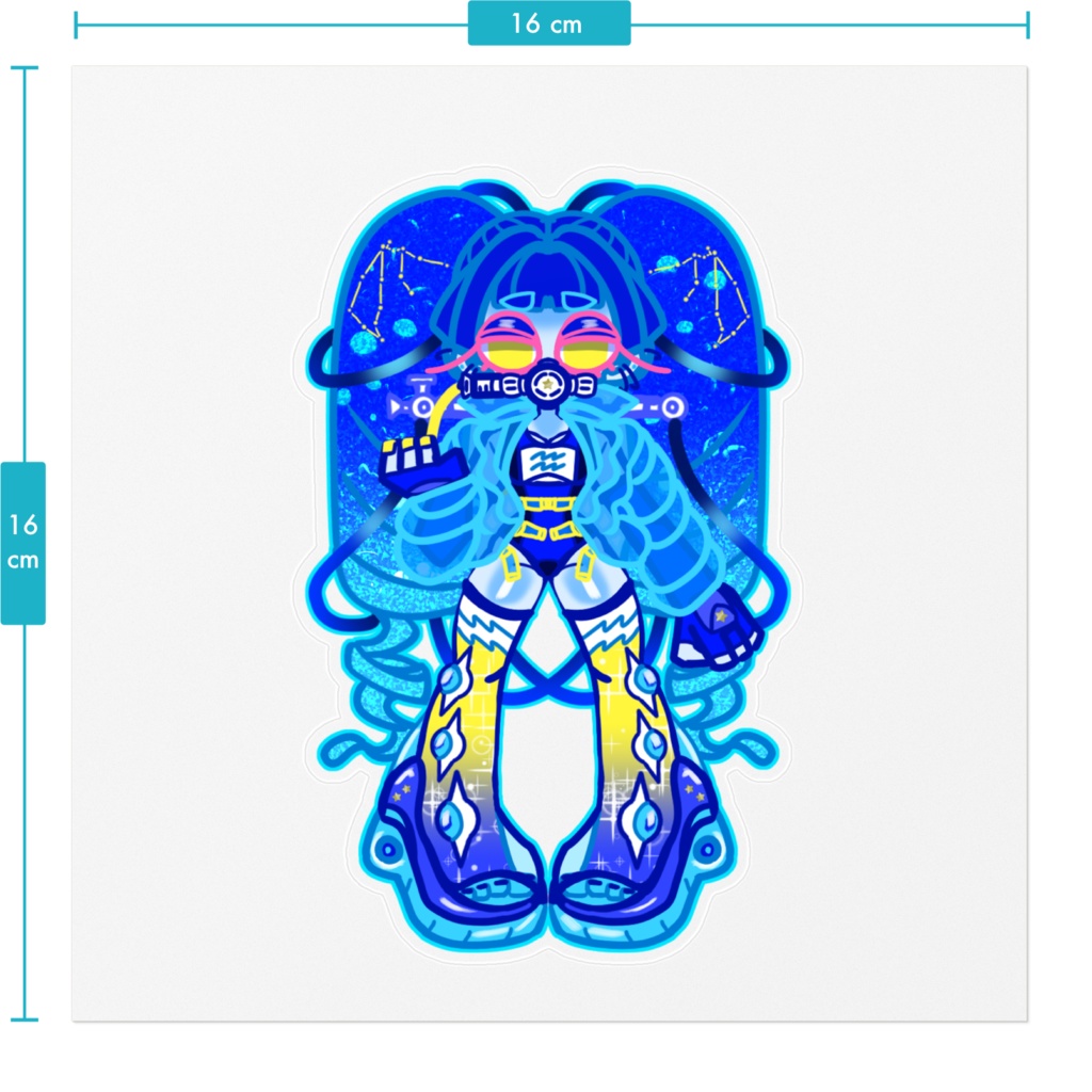 02みずがめちゃんクリアステッカー