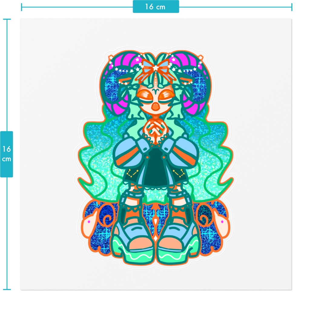 04おひつじちゃんクリアステッカー