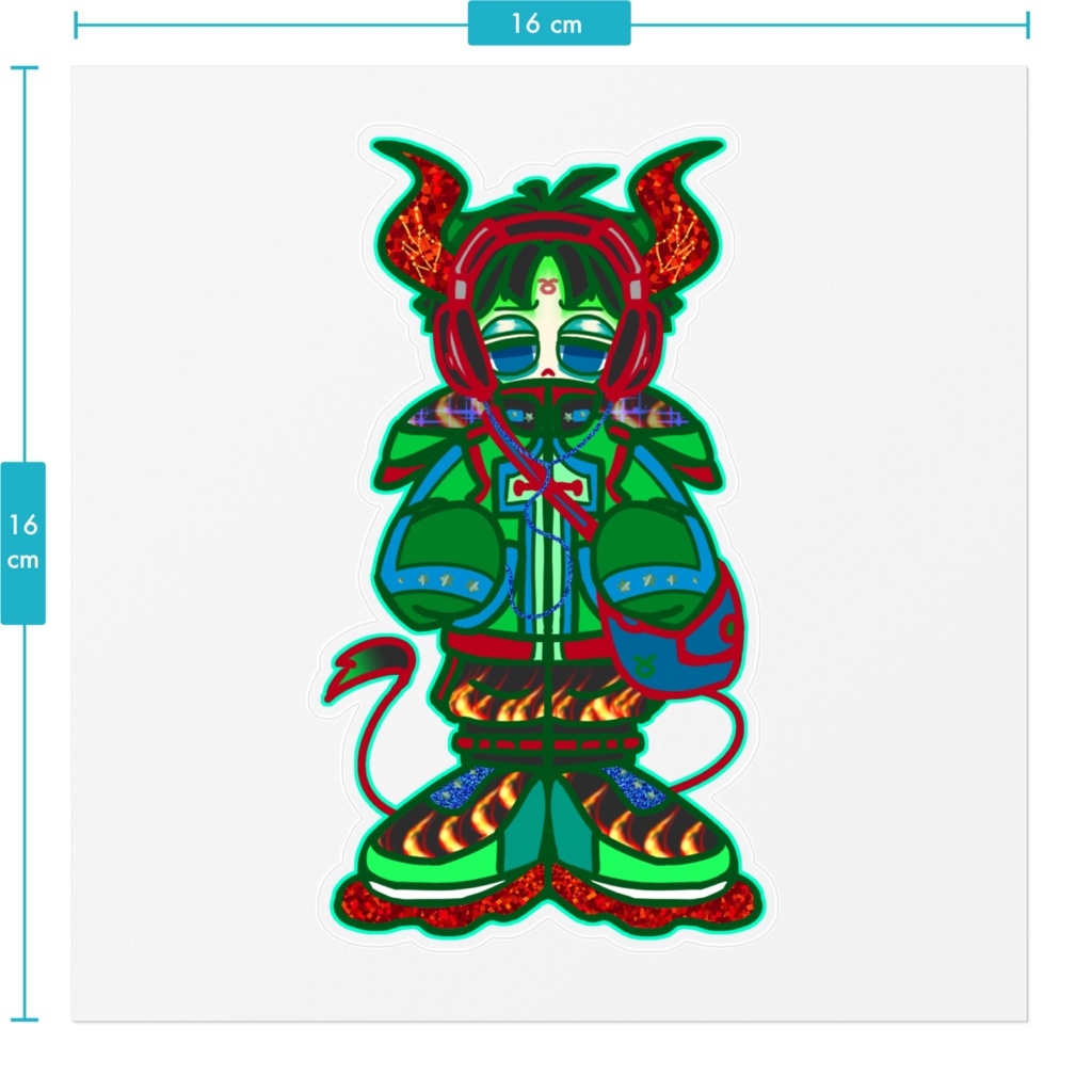 05おうしくんクリアステッカー