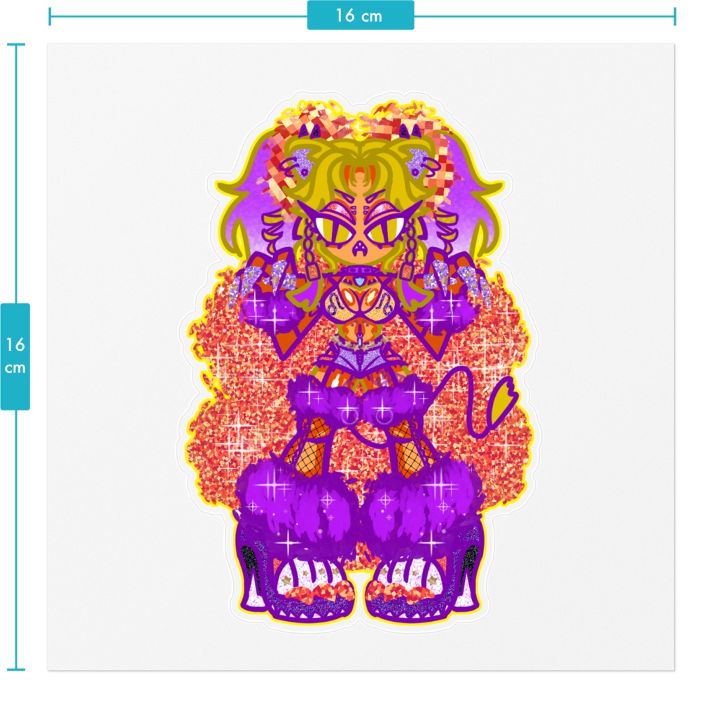 08ししちゃんクリアステッカー
