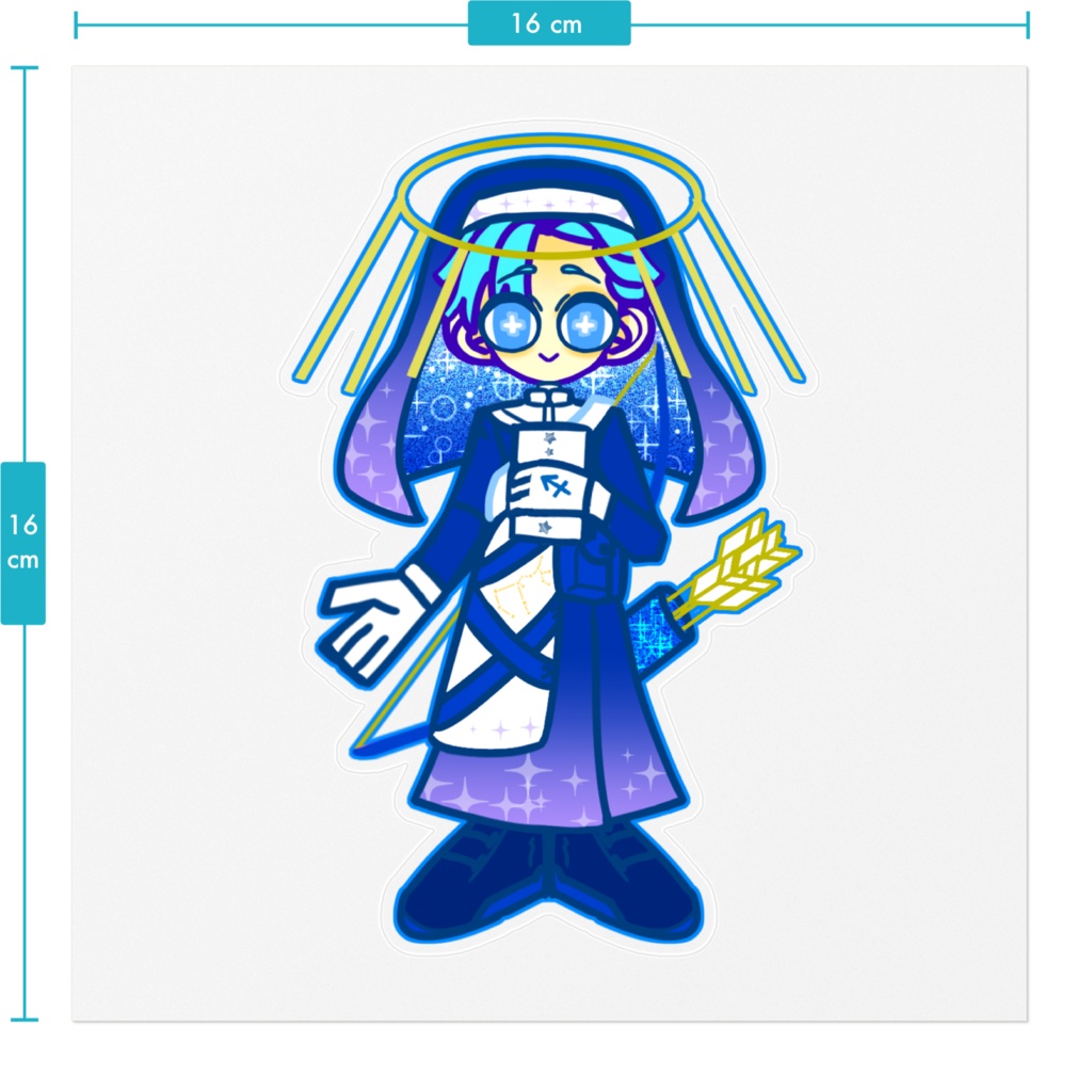 12いてちゃんクリアステッカー