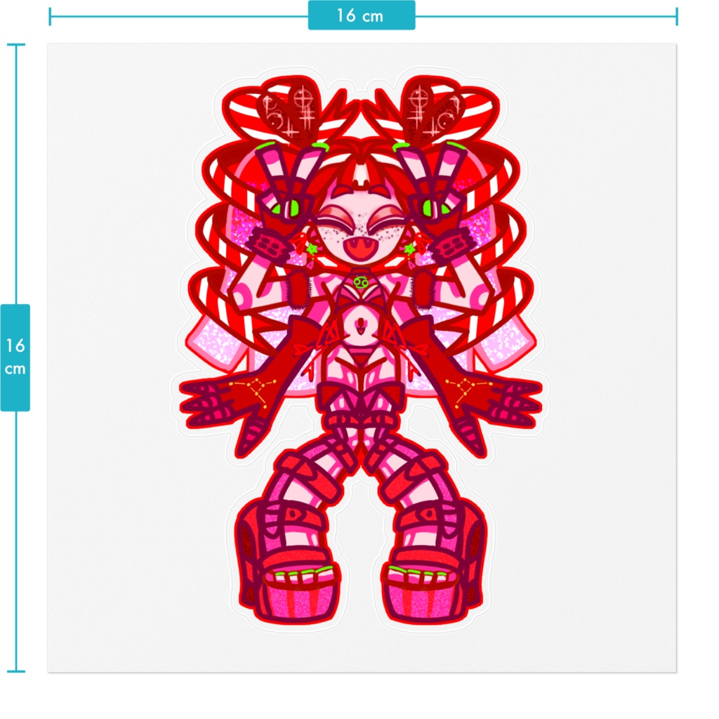 07かにちゃんクリアステッカー