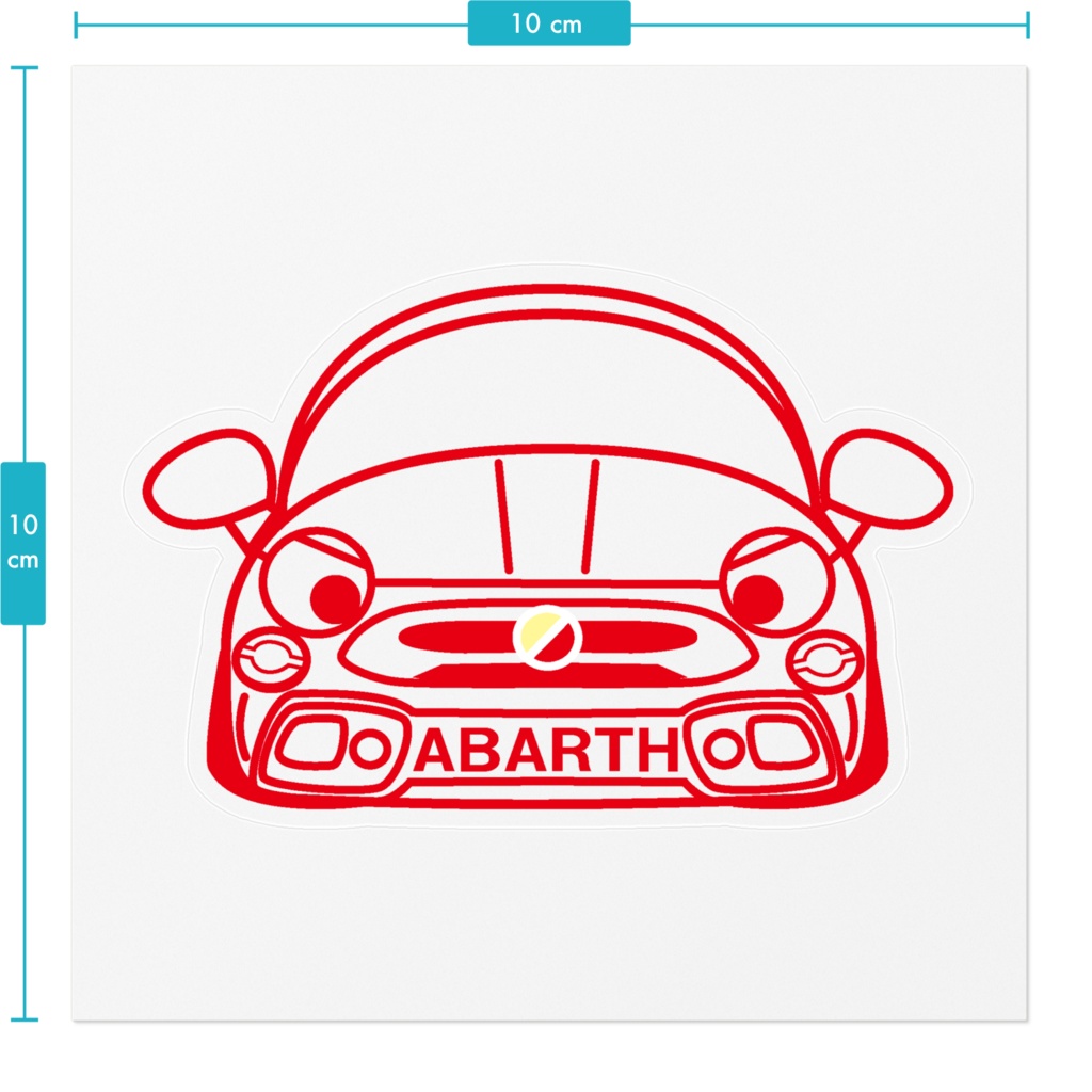 あばると595ステッカー赤ライン