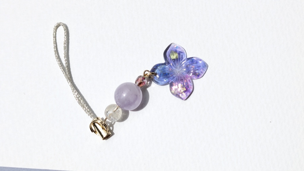 レジンチャーム 四葩~紫