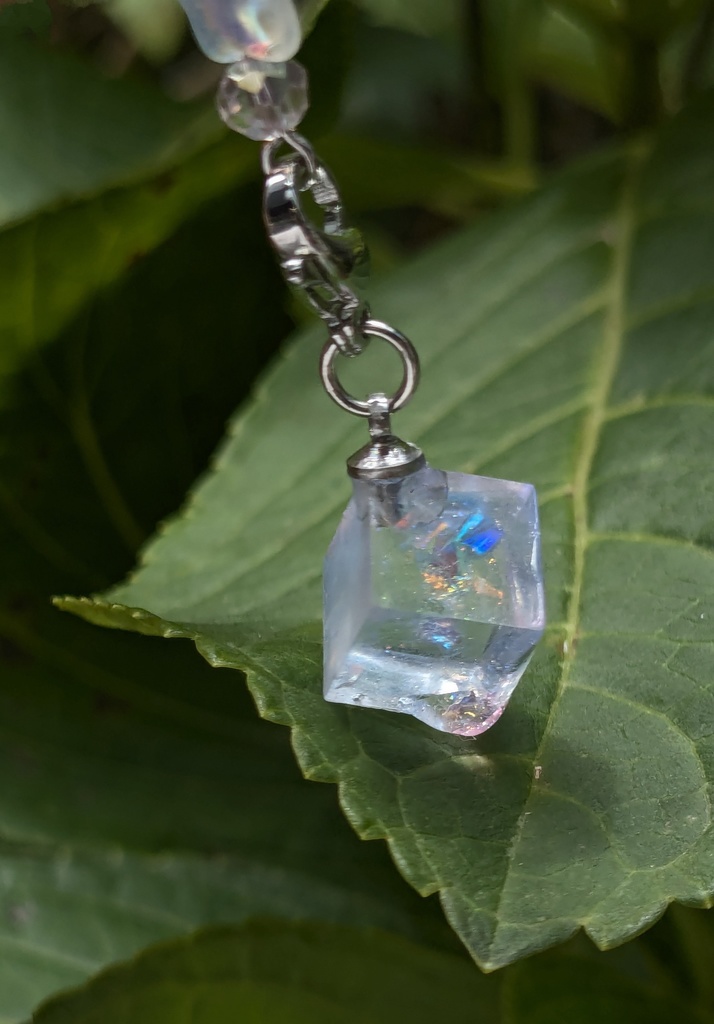 レジンチャーム付き栞 ice~星しるべ