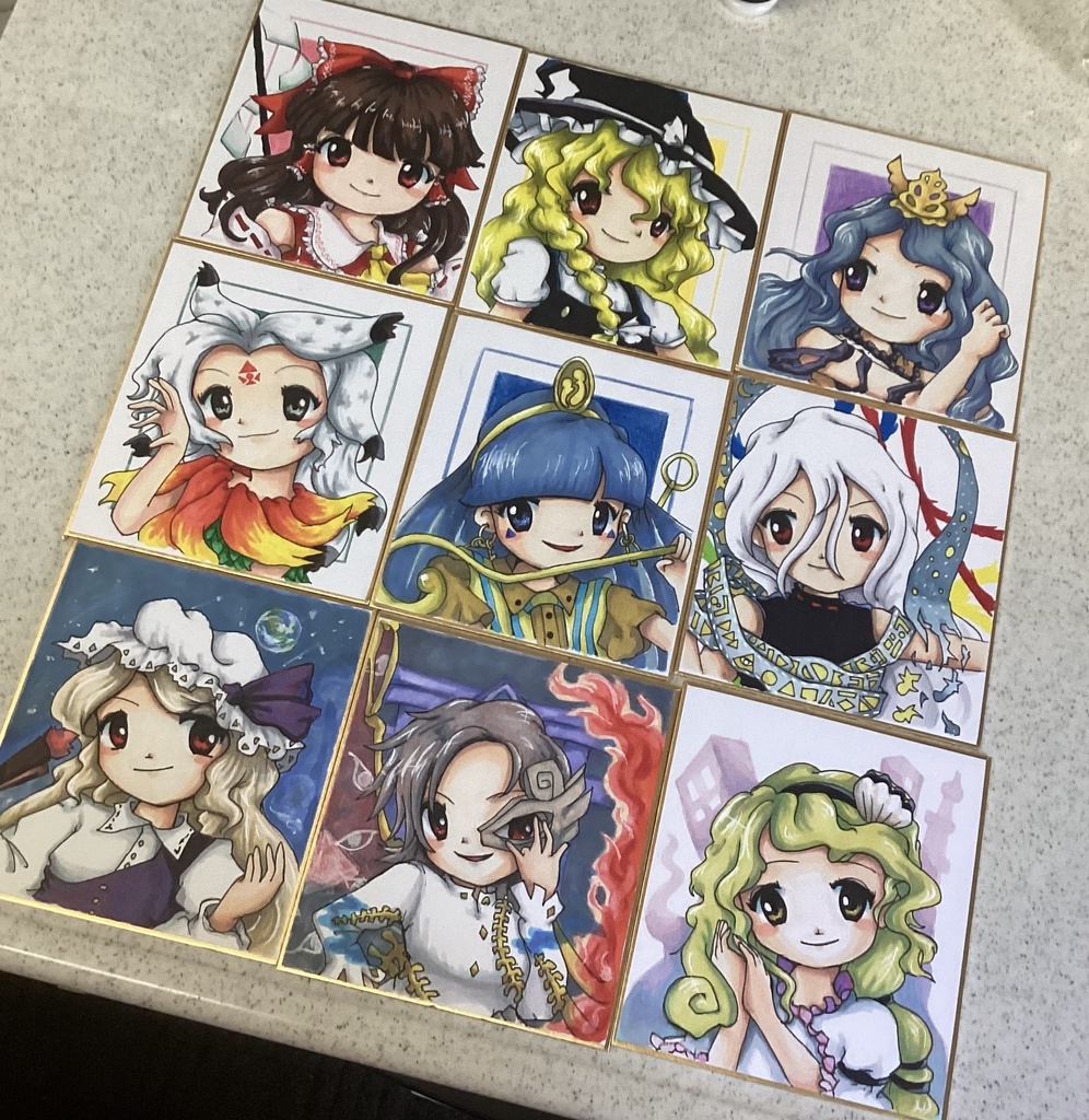 【期間限定】東方Projectオーダー色紙(小・ミニ)【ZUN絵風】