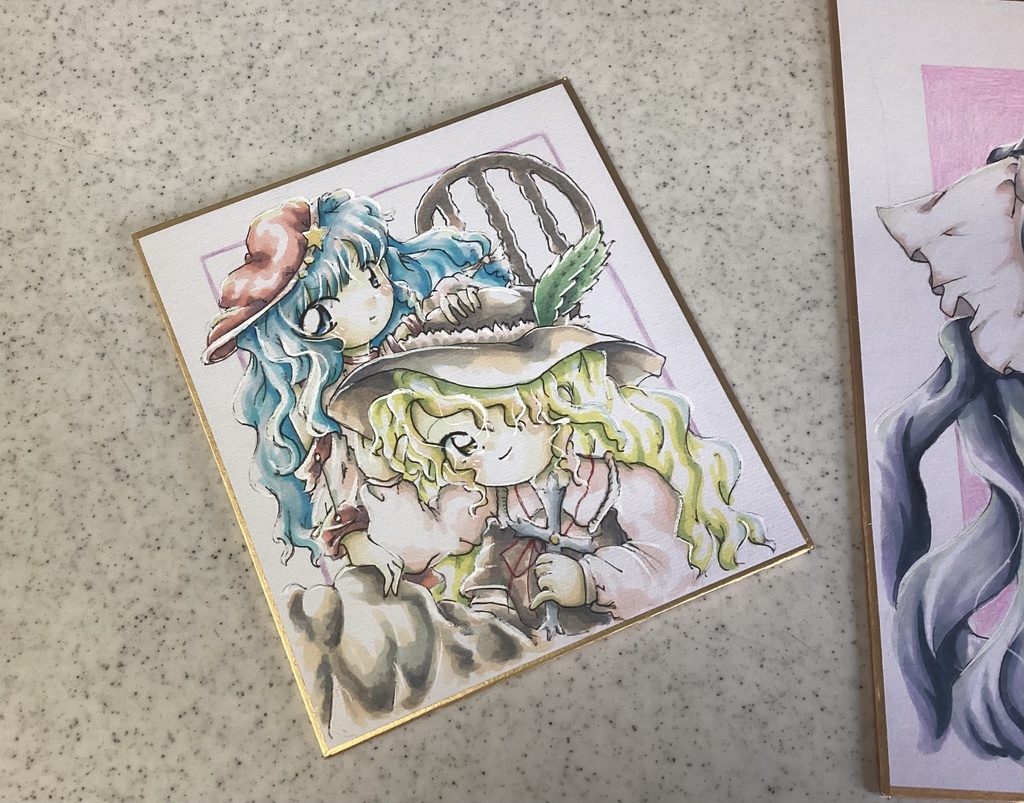 ★蓬L【東方Project】小色紙・ミニ色紙原画【蓬莱人形・蓬莱少女繪幻想】