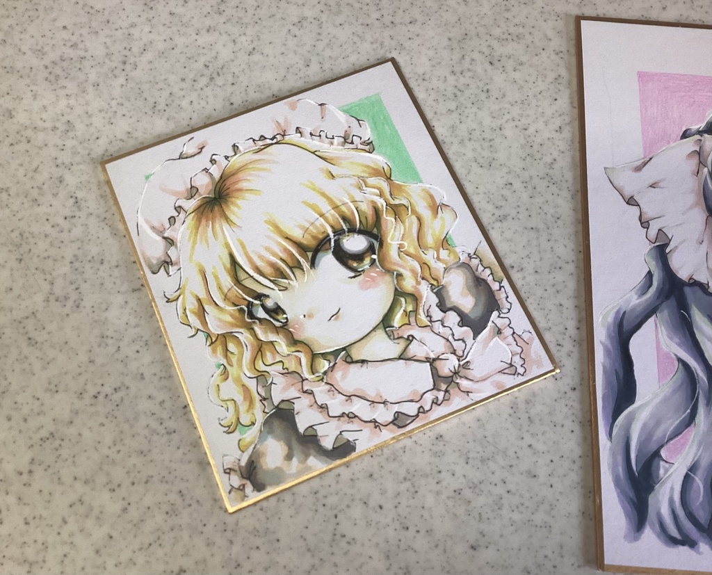 ★蓬L【東方Project】小色紙・ミニ色紙原画【蓬莱人形・蓬莱少女繪幻想】