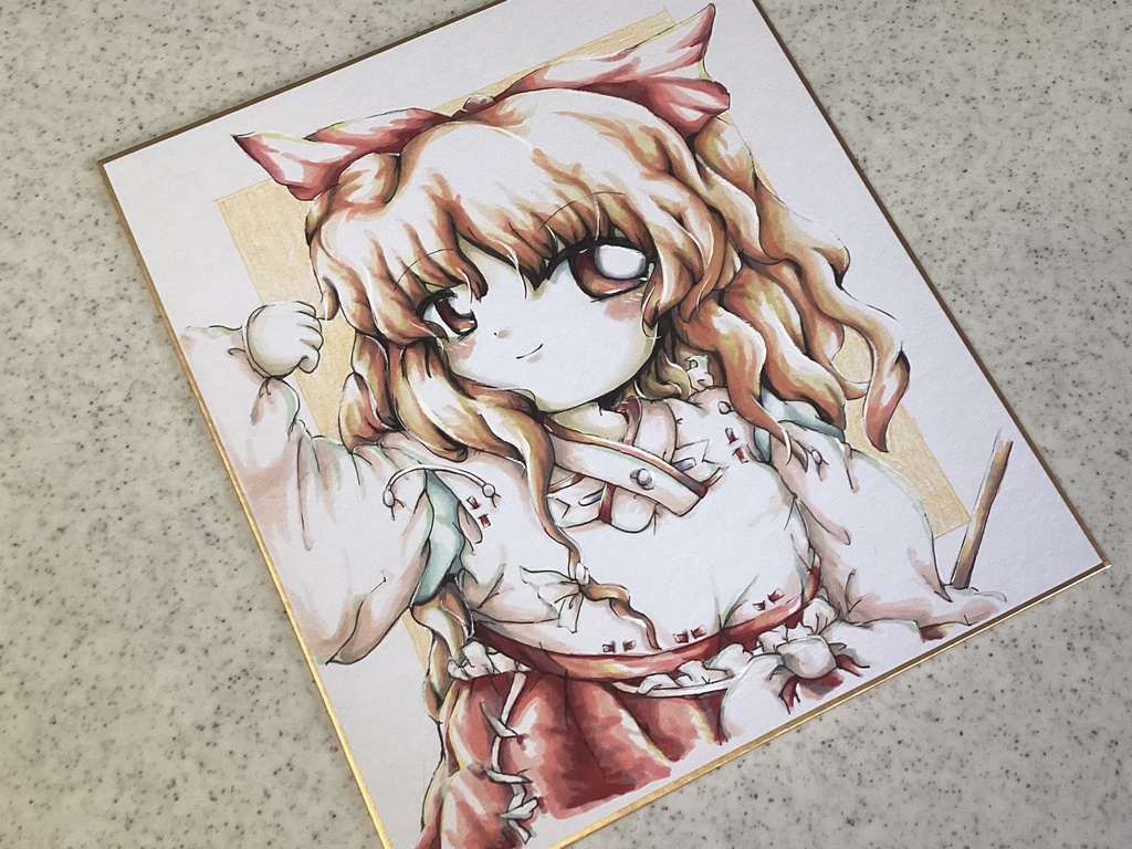 ★蓬L【東方Project】小色紙・ミニ色紙原画【蓬莱人形・蓬莱少女繪幻想】