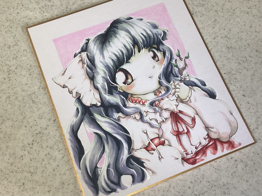 ★蓬L【東方Project】小色紙・ミニ色紙原画【蓬莱人形・蓬莱少女繪幻想】