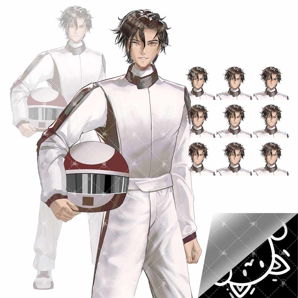 01全身立ち絵素材男性レーサー
