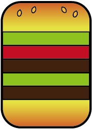 ハンバーガーのカード