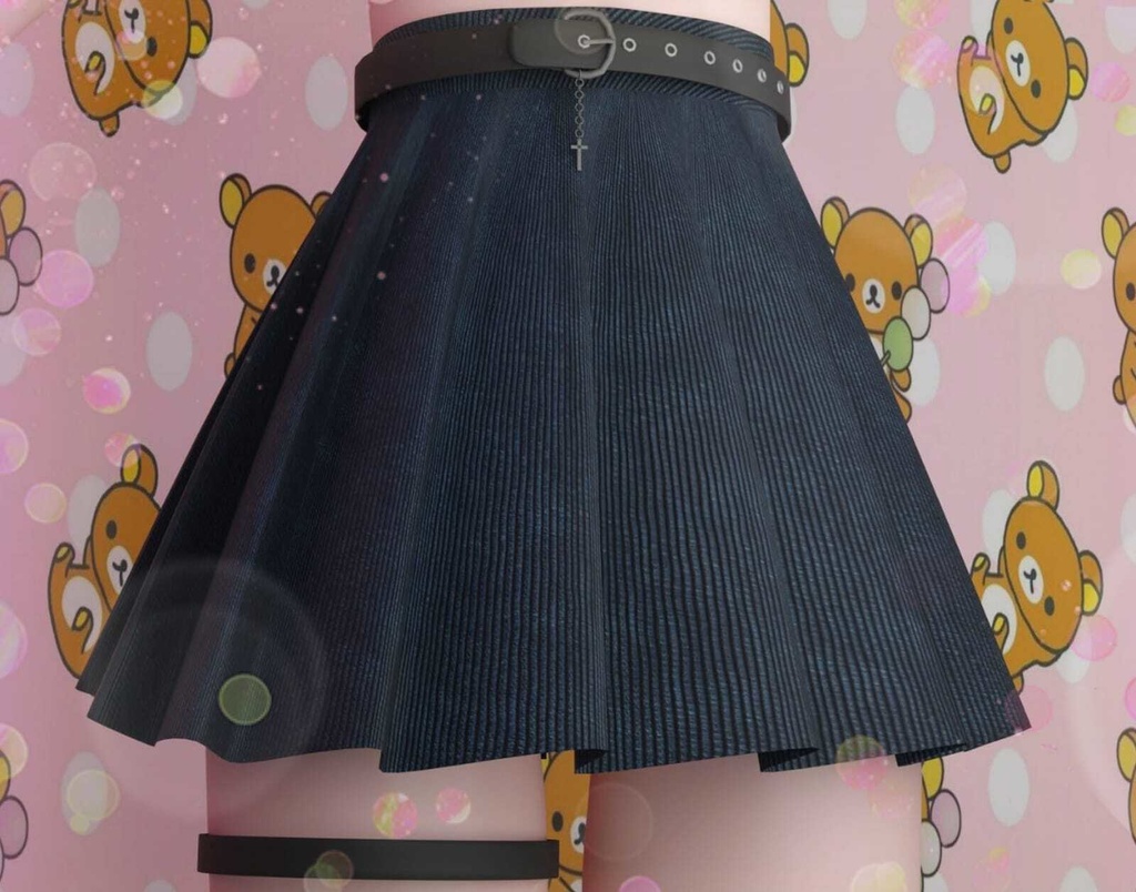 ベルト付きスカート-ゴシックCute Skirt With Belt Gothic