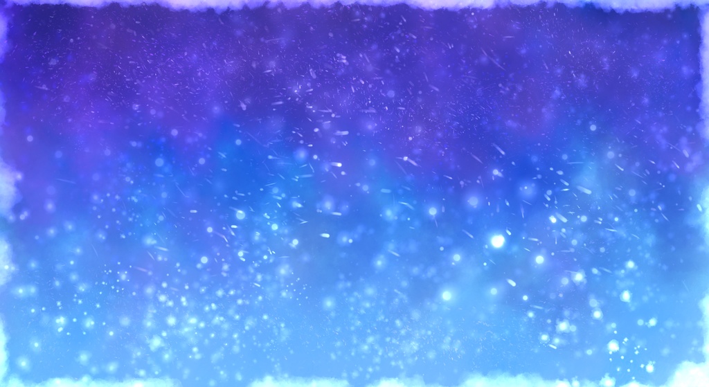 夜の雪:配信画面セット