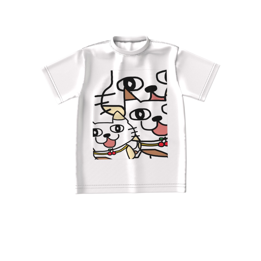 ざつなねこビックシルエットTシャツ