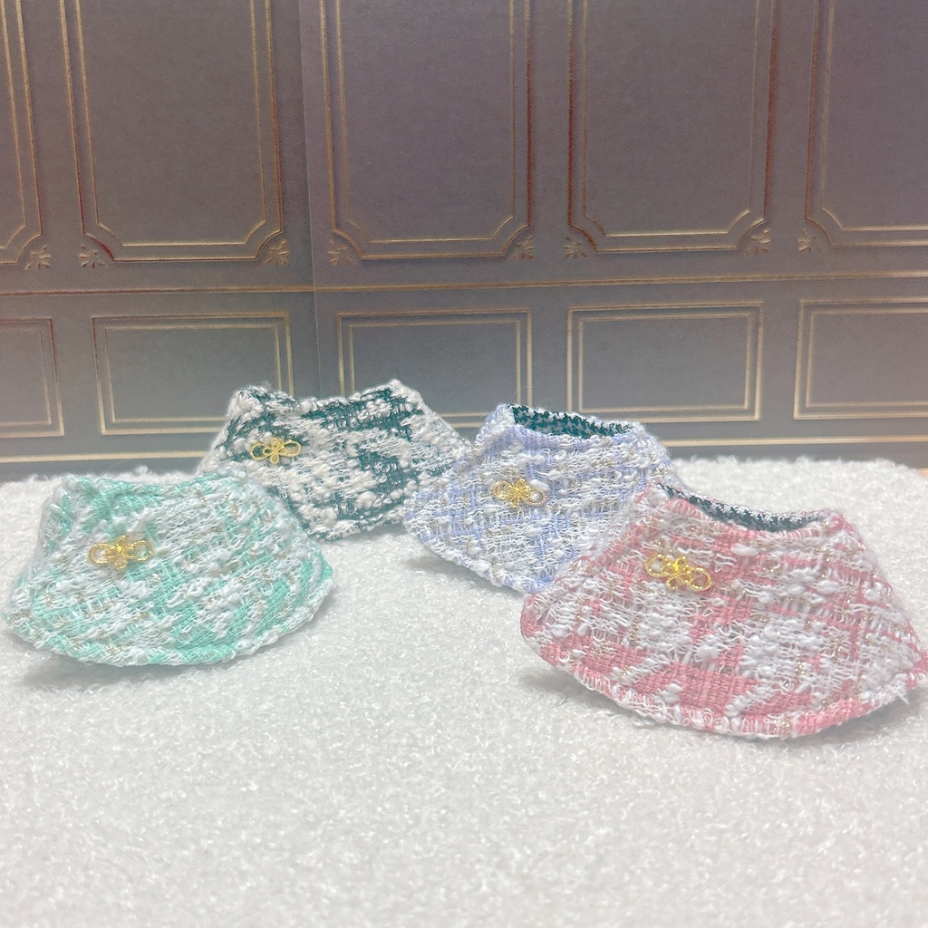 ぬい用ツイード柄ポンチョ