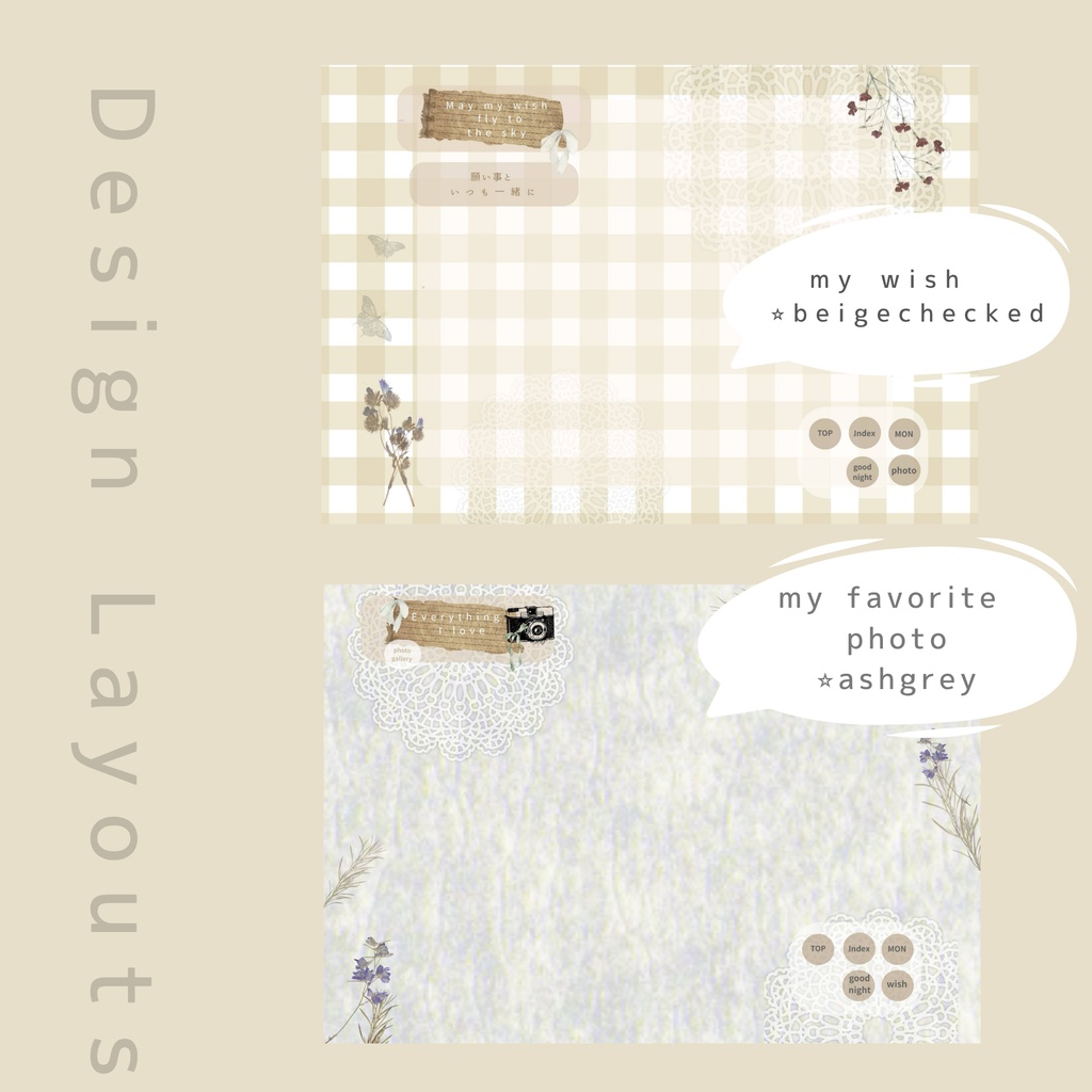 Serene Evening Journal 夜時間の手帳 デジタルプランナー ashgrey