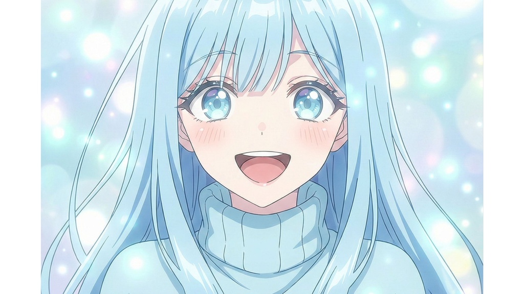 ブルーの女の子