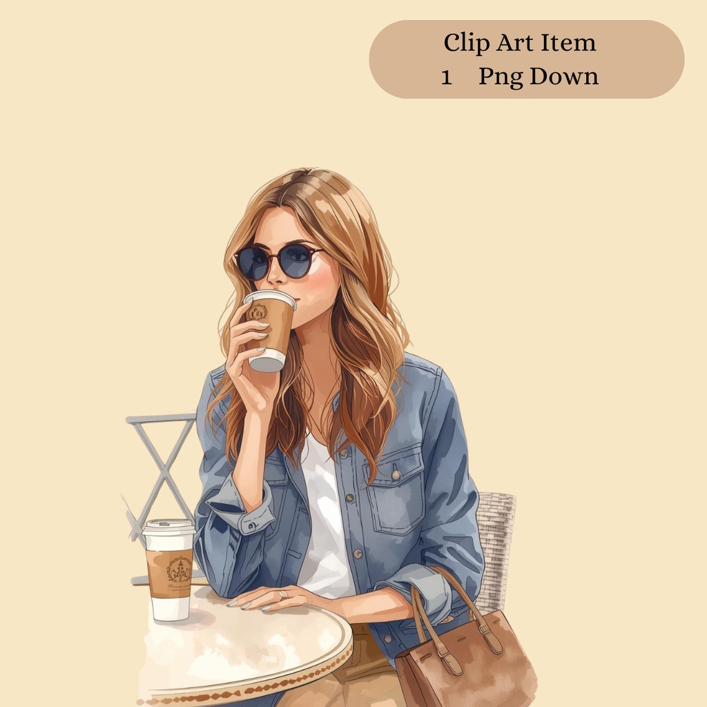 Cafe 　　クリップアート　1枚　テクスチャ