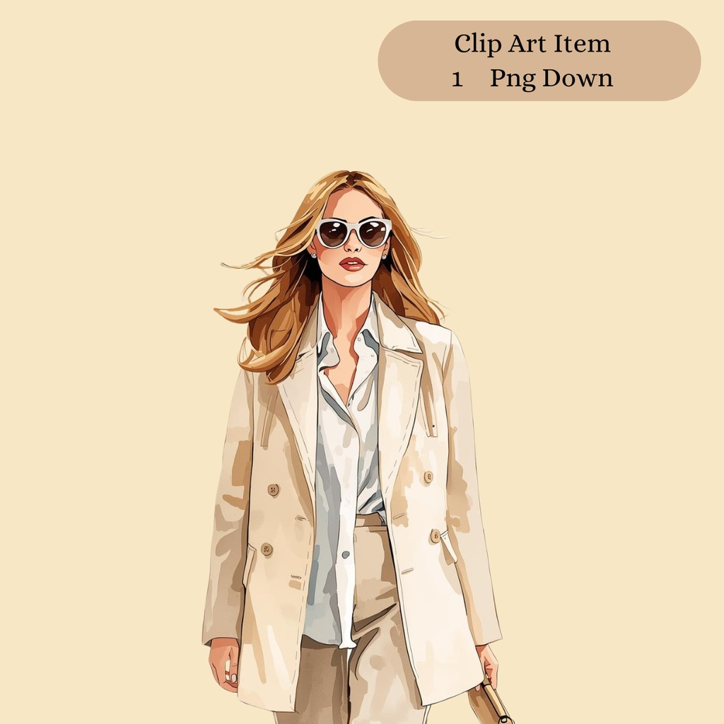 Working Woman　　クリップアート　1枚　テクスチャ