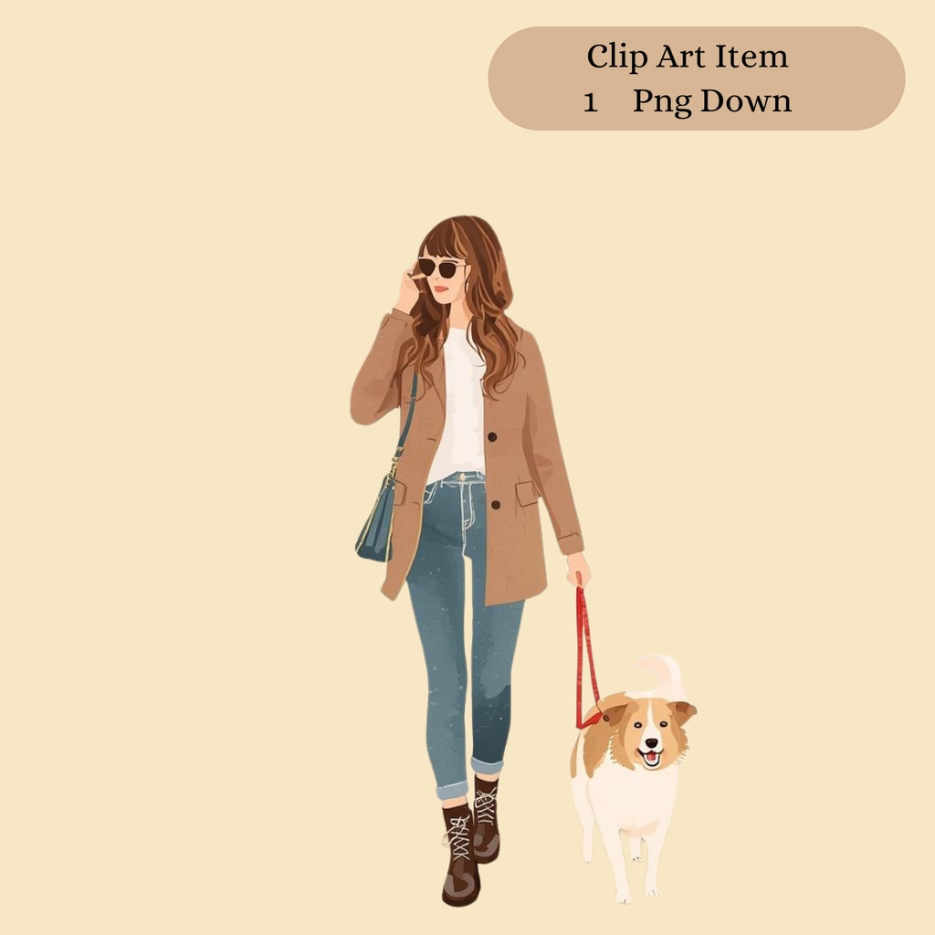 Walk　　クリップアート　1枚　テクスチャ