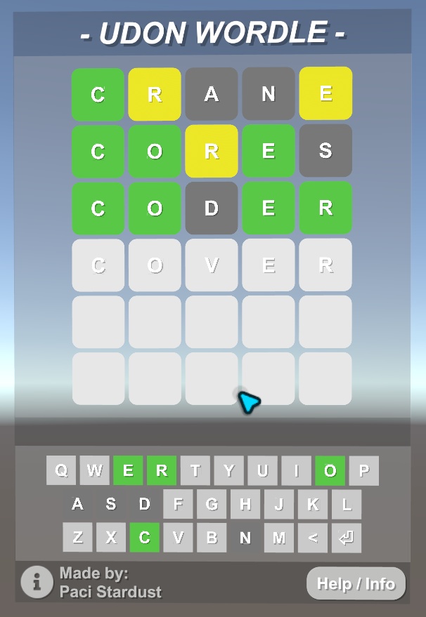 Udon Wordle - U# Based Wordle Port