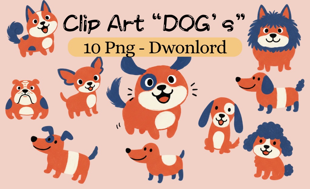 絵本から飛び出した！ まんまる動物たちのクリップアート10set